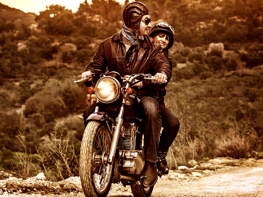 Passenger on Motorcycle
